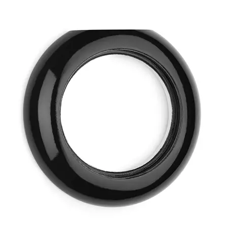 Pyöreä kehys, päätyosa, posliininen - Mustat pistorasiat ja kytkimet, THPG - 518-155-23 - 1