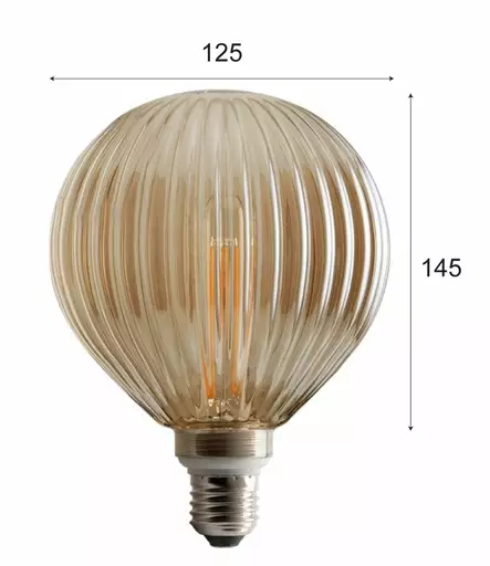 Led-poltin, ruskealla lasikuvulla (E27) - Polttimot - 519-042-13 - 2