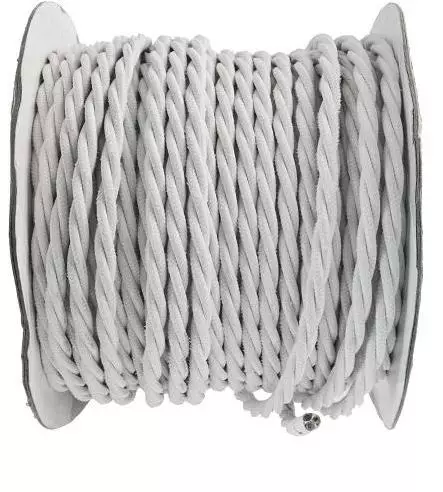 Pintavetojohto 3x1,5 (valkoinen) - Kankaiset pinta-asennusjohdot - 760-021-13 - 2