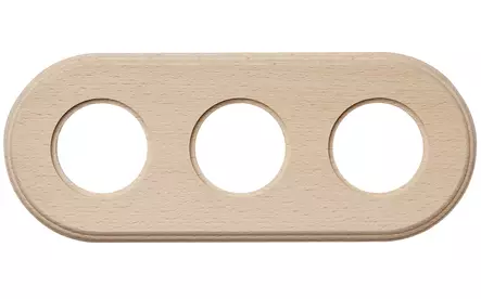 Puinen kehys, käsittelemätön - Valkoiset posliinikytkimet - 518-052-3 - 1