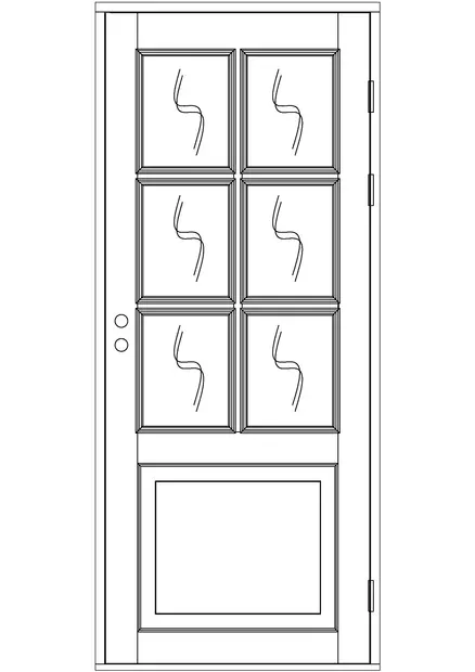 Sisäovi, ikkunallinen - Sisäovet - 100-102-3 - 1