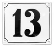 Talonumero 20 x 16 cm, emaloitu - Emaliset numerokilvet, kork. 16 cm - 944-211-13 - 1