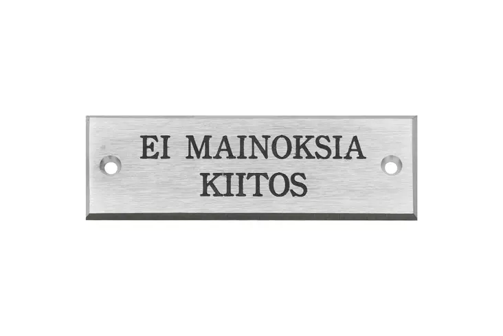 Ei mainoksia kiitos -kilpi - Muut kyltit - 950-008-3 - 1