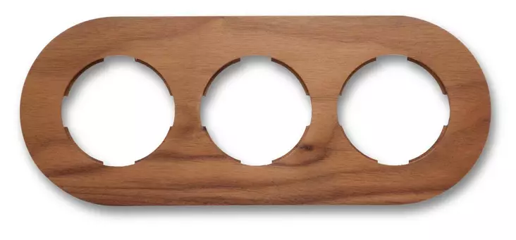 Kehys kolmelle kytkimelle / rasialle Do - Pistorasiat ja kytkimet, DO - 547-062-3 - 1