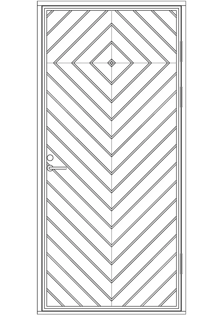 Paneloitu ulko-ovi - Paneloidut ulko-ovet - 100-904-3 - 1