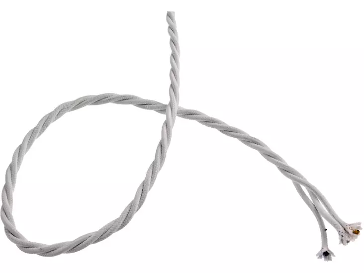 Pintavetojohto 3x1,5 (valkoinen) - Kankaiset pinta-asennusjohdot - 760-021-13 - 1