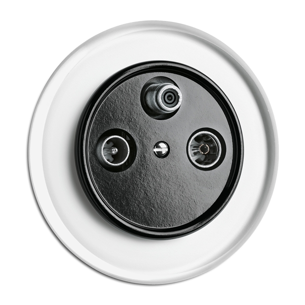 RTV+TV+SAT - Lasikehykselliset pistorasiat ja kytkime - 516-130-23 - 1