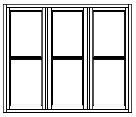 Ruutuikkuna, kahdella ruudulla - Ikkunat kaksiruutuisella puitejaolla - 200-012-3 - 1