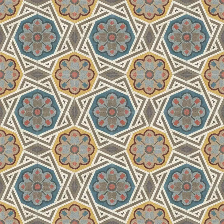 Sementtilaatta - Moniväriset VIA -sementtilaatat - 51163 - 1