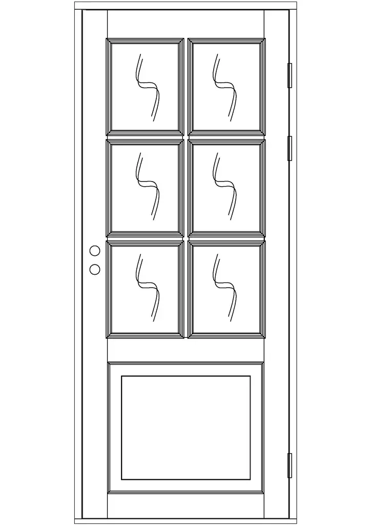 Sisäovi, ikkunallinen - Sisäovet - 100-102-3 - 1