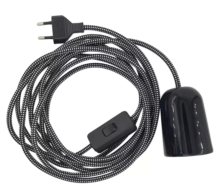 Valaisinjohto, musta - Kattovalaisimet - 504-008-33 - 1