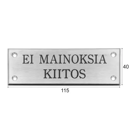 Ei mainoksia kiitos -kilpi - Muut kyltit - 950-008-4 - 2