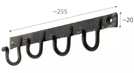 Koukkurivi, neljällä koukulla - Seinäkoukut - 945-036-4 - 2