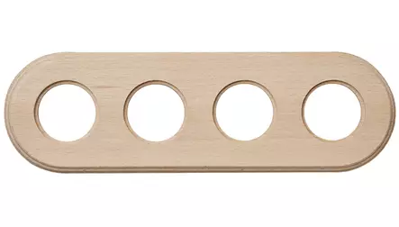 Puinen kehys, käsittelemätön - Valkoiset posliinikytkimet - 518-052-4 - 1