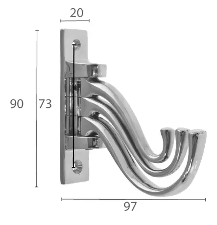 Vaatekoukku, kääntyvä - Seinäkoukut - 945-006-34 - 2