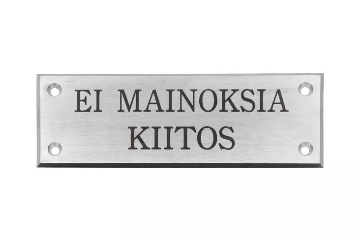 Ei mainoksia kiitos -kilpi - Muut kyltit - 950-008-4 - 1