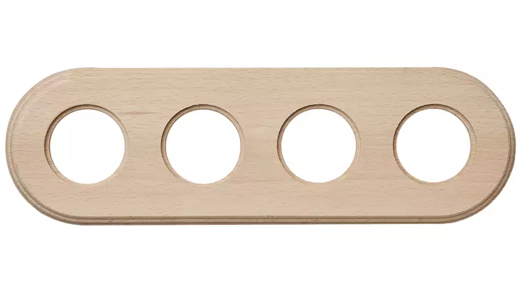 Puinen kehys, käsittelemätön - Valkoiset posliinikytkimet - 518-052-4 - 1