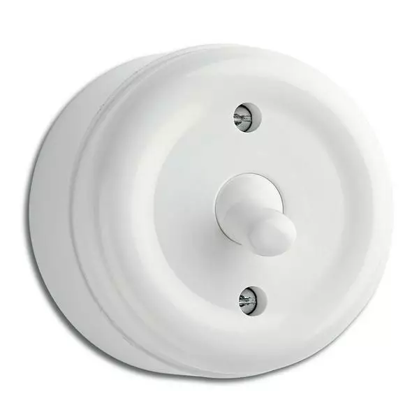 Ristikytkin - Valkoiset bakeliittikytkimet - 516-102-4 - 1