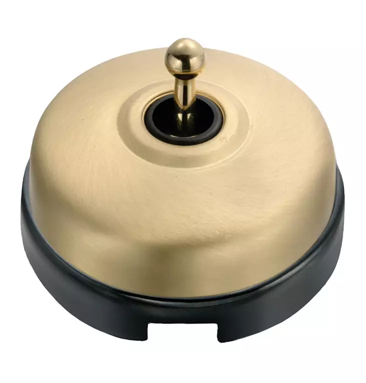 Vaihtokytkin Dimbler, johtoaukolla - Mustat posliinikytkimet - 519-342-14 - 1