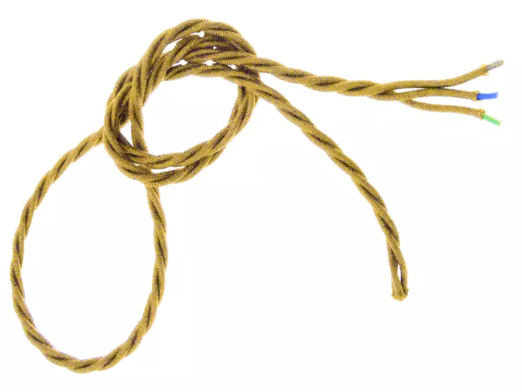 Valaisinjohto, kulta - Kankaiset valaisinjohdot - 760-001-4 - 1