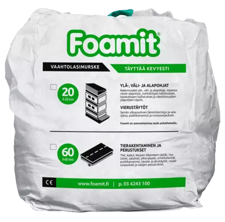 Foamit -vaahtolasimurske, 20-30 mm - Foamit -vaahtolasimurske - 313-305-15 - 2