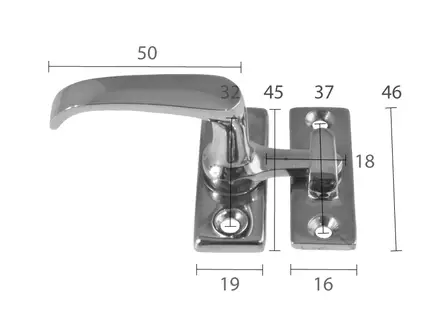 Kääntösuljin Anja - Sisäikkunan sulkijat - 202-002-5 - 2