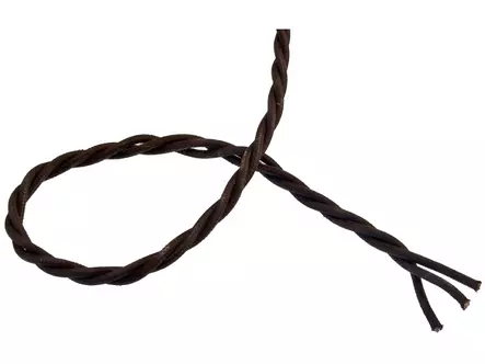 Pintavetojohto 3x2,5 (tummanruskea) - Kankaiset pinta-asennusjohdot - 760-021-5 - 1