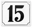 Talonumero 20 x 16 cm, emaloitu - Emaliset numerokilvet, kork. 16 cm - 944-211-15 - 1