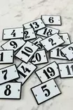 Emalikylttisarja, 6 x 4 cm - Emaliset numerokilvet, pienet - 946-085-85 - 1