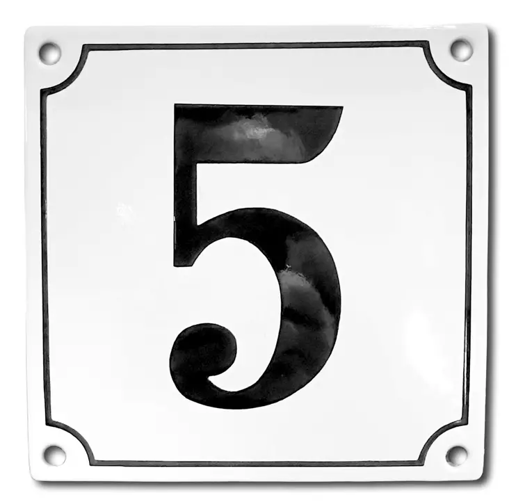 Talonumero 16 x 16 cm, emaloitu - Emaliset numerokilvet, kork. 16 cm - 944-210-5 - 1