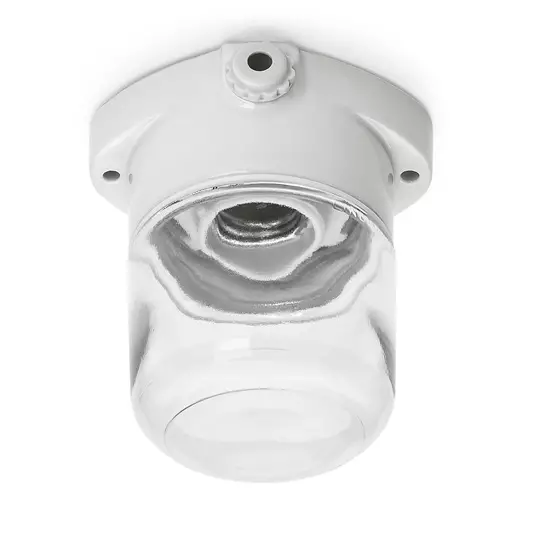 Kattovalaisin, kirkkaalla lasilla (IP54) - LISILUX -kattovalaisimet, posliiniset - 504-002-5 - 1