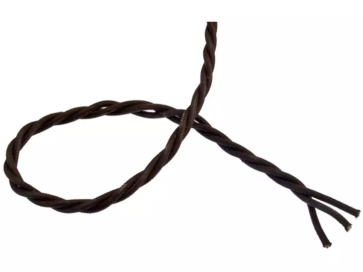 Pintavetojohto 3x1,5 (tummanruskea) - Kankaiset pinta-asennusjohdot - 760-021-15 - 1