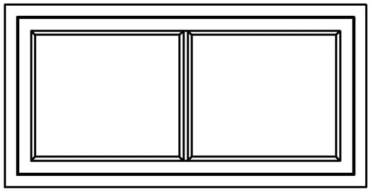 Ruutuikkuna, kahdella ruudulla - Ikkunat kaksiruutuisella puitejaolla - 200-012-5 - 1