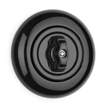 Vaihtokytkin (posliinikehykselle) - Mustat pistorasiat ja kytkimet, THPG - 516-145-6 - 2