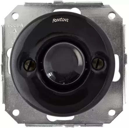 Himmennin, ilman kehystä (posliini) - Mustat posliinikytkimet - 516-041-6 - 1