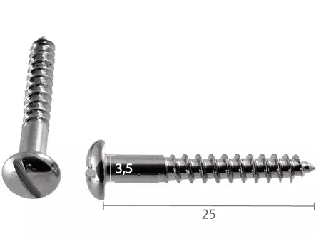 Mitat - Pallokantaiset uraruuvit - 890-026-6 - 2