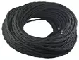 Pintavetojohto 3x2,5 (musta) - Kankaiset pinta-asennusjohdot - 760-021-6 - 1