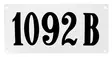 Talonumero 26 x 12 cm, emaloitu - Emaliset numerokilvet, kork. 12 cm - 944-020-16 - 2