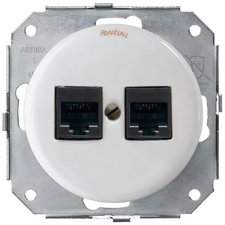 Data ja data - Valkoiset posliinipistorasiat - 517-041-6 - 1