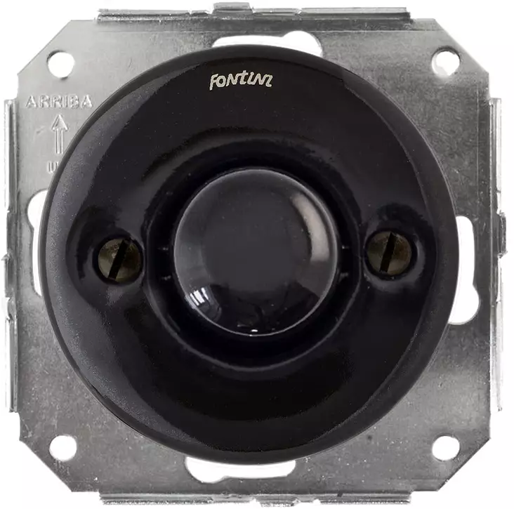 Himmennin, ilman kehystä (posliini) - Mustat posliinikytkimet - 516-041-6 - 1