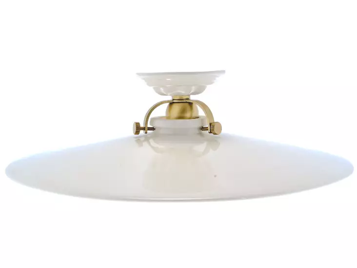 Kattovalaisin, kanta ja varjostin posliinia - Riippuvalaisimet, messinkiset - 504-030-6 - 1