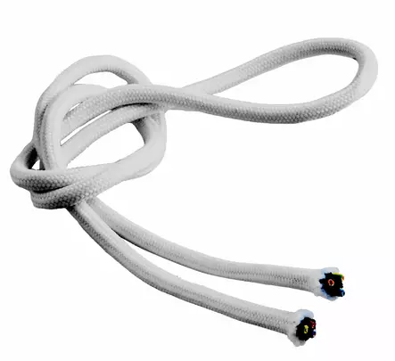 Kangasjohto, valkoinen - Kankaiset valaisinjohdot - 760-002-7 - 1