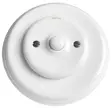 Impulssikytkin, painonapilla - Valkoiset posliinikytkimet - 516-025-77 - 2