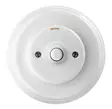 Impulssikytkin, painonapilla - Valkoiset posliinikytkimet - 516-025-77 - 1