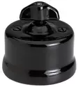 Impulssikytkin, vääntönupilla - Mustat posliinikytkimet - 516-003-7 - 1
