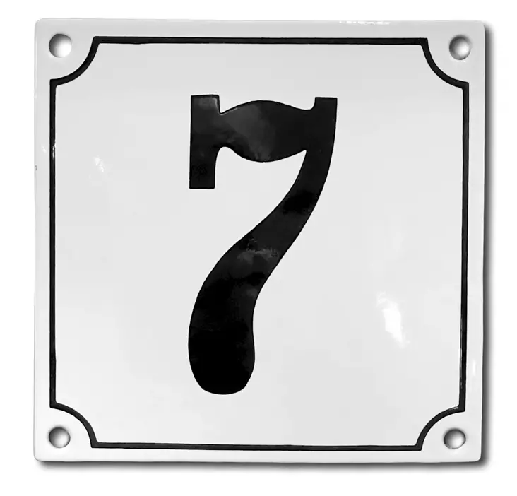 Talonumero 16 x 16 cm, emaloitu - Emaliset numerokilvet, kork. 16 cm - 944-210-7 - 1