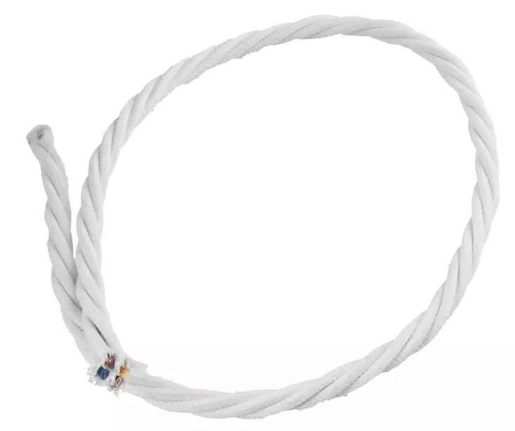 Pintavetojohto 4x1,5 (valkoinen) - Kankaiset pinta-asennusjohdot - 760-021-17 - 1