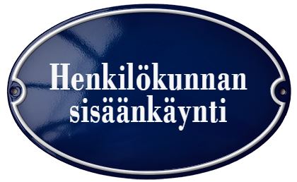 Emalikyltti 19 x 12 cm - Tekstikyltit (tilaustekstit) - 946-064-8 - 1