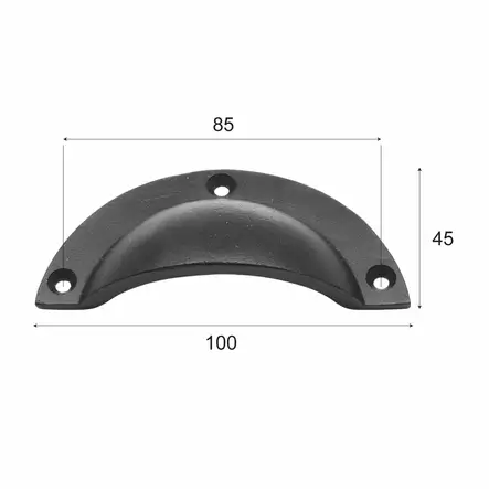Kuppivedin, valurauta - Laatikoiden ja kaappien vetimet - 102-025-8 - 2