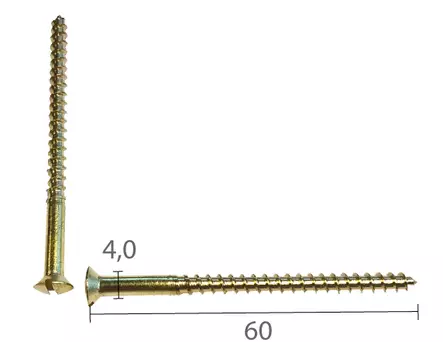 Linssikantainen uraruuvi 4,0 x 60 - Linssikantaiset uraruuvit - 890-001-8 - 2
